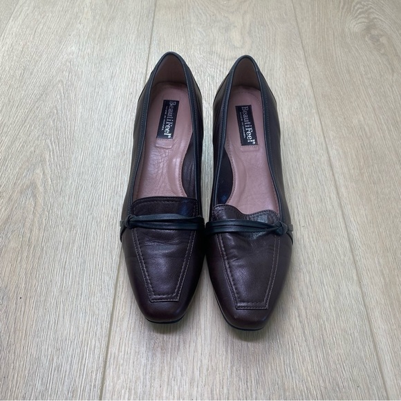 BeautiFeel Brown Leather Bow Leather Pumps - Picture 1 of 6